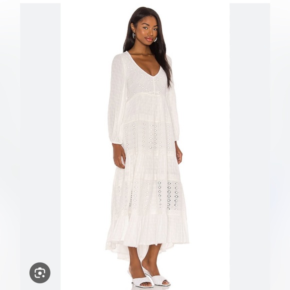Free people mockingbird maxi white dress - Picture 2 of 6